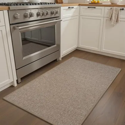 Resare 17 x 30 in kitchen runner, beige