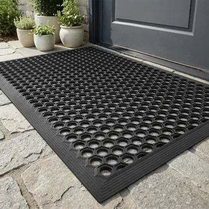Resare 17 x 30 in rubber door mat